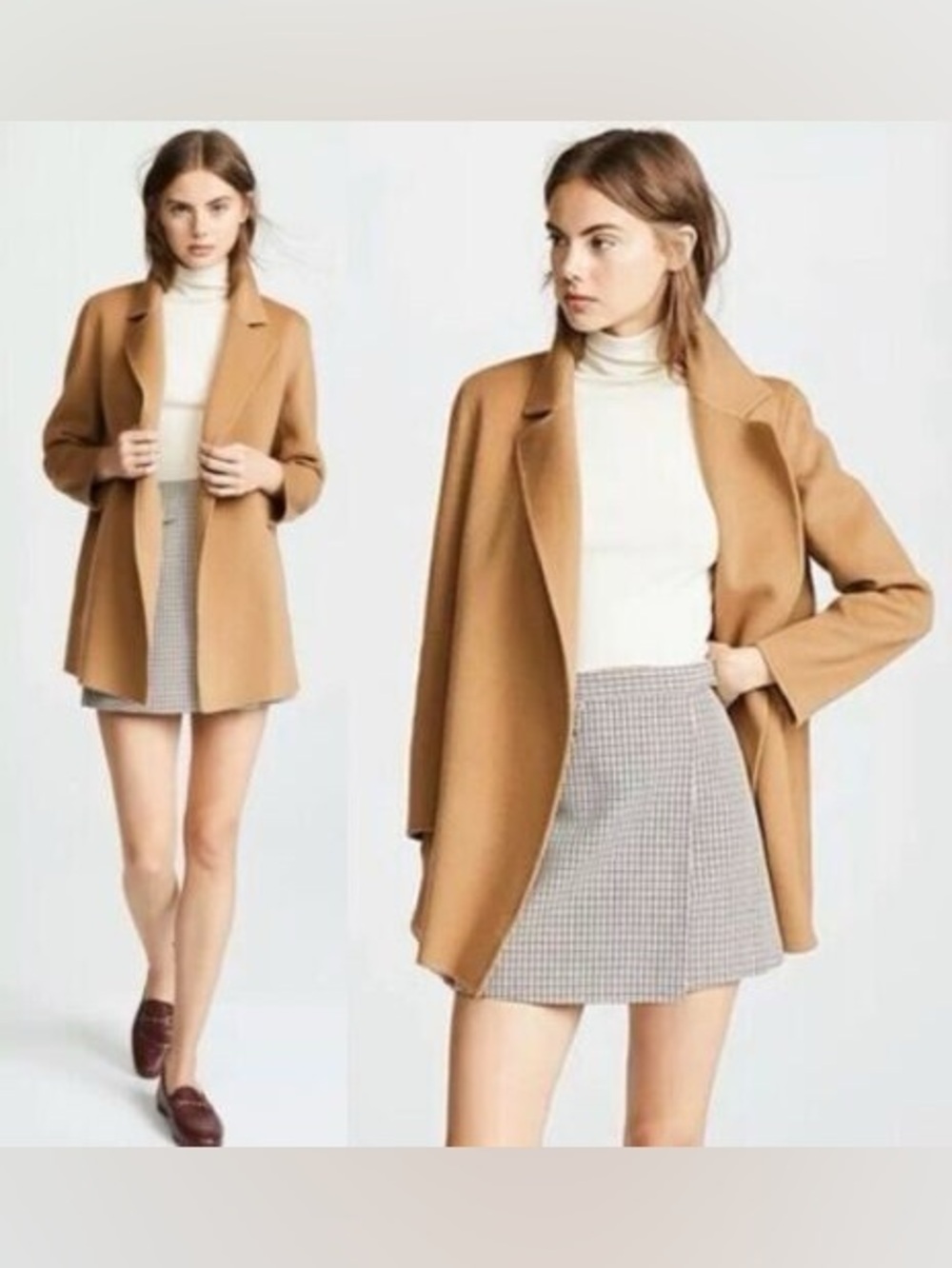 LIKE NEW THEORY Sileena New Divide Wool/Cashmere Coat XP